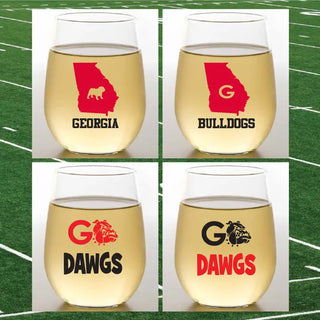 Bulldogs Unbreakable Tritan Plastic Stemless Tumblers S/4
