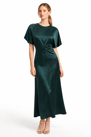 The Whitney Satin Maxi Dress | Teal