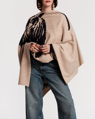 Ginny Wrap Carefree Chrysanthemum Camel/Navy