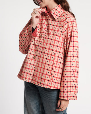 Short Spiffy Trench Lollipop Lattice - Pink/Red/Multi