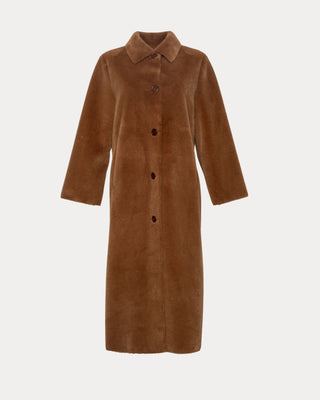 Paulette Coat Faux Fur - Camel
