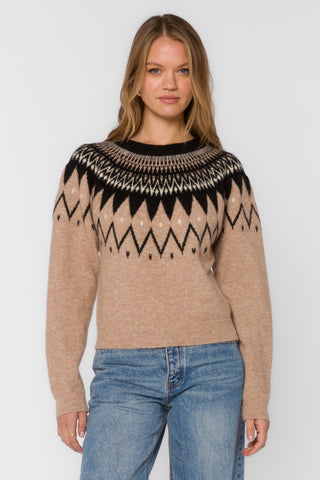 Delvine Sweater - Dune/Black Nordic