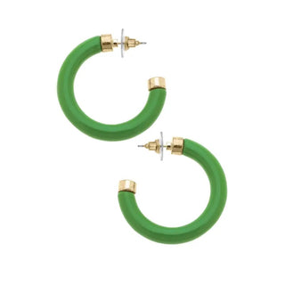 Hilyer Resin Hollow Hoop Earrings