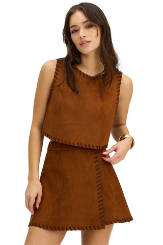 Whipstitch Ezra Skirt - Chestnut