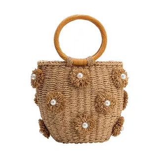 Mary Tan Straw Bag