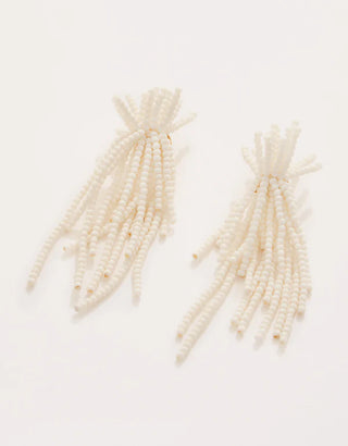 Willow Tassel Earrings - Cream