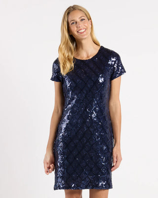 Ella Sequins Dress - Diamond Navy