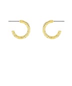 20mm Textured Gold Plated Hoops