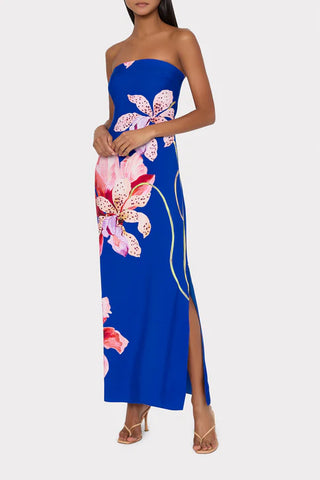 Vera Satin Floral Maxi Dress