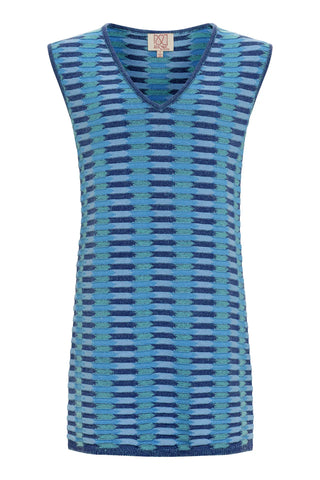 Madelyn Dress - Cobalt/Aqua
