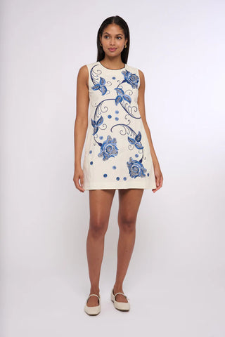 Tiffany Mini Dress in Kimber Embroidery L