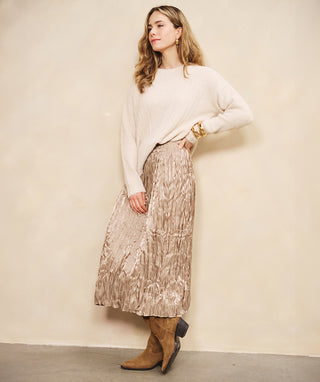 Skirt Plisse Changeant - Taupe