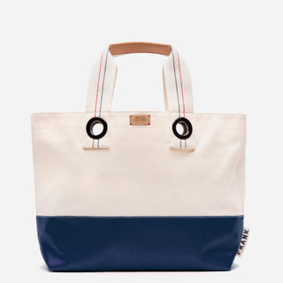 Summer Tote Cotton Canvas  - Natural/Navy