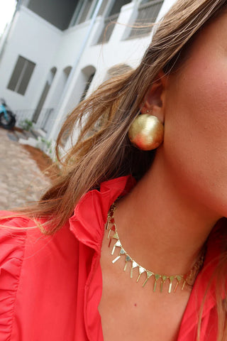 Soulful Studs - Brushed Gold