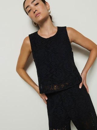 Sheri Lace Tank - Black