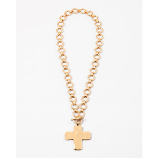 18" Matte Gold Cross