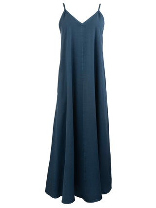 Tuesday Pullover Dress V-Neck With Strap - Ocean Blue