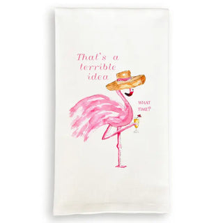 Terrible Idea Flamingo - Dishtowel