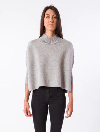 Aja Sweater Top - Heather Grey