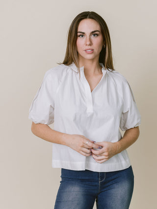 Henley Top - White