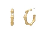 30mm Stone & Bamboo Textured Hoops