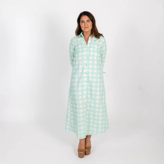 Harper Dress - Blue Buffalo Check