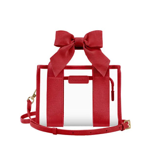 Clear Stadium Bag - Varsity Red Bow