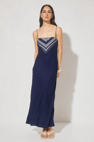 Serafina Dress - Navy Base Cream
