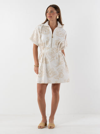 Pullover Dress - Blanc Petals