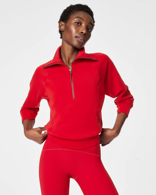 Air Essentials Half Zip- Spanx Red