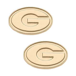 Georgia Bulldogs 24K Gold Plated Stud Earrings