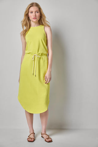 Textured Terry Shirttail Midi Dress - Limeade