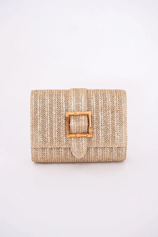 Janie Straw Clutch - Natural