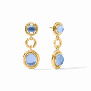 Wave Tier Earring - Iridescent Chalcedony Blue