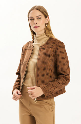 Piper Punched Jacket - Bison