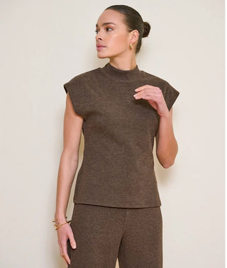 Sweater Sleeveless Mock Neck