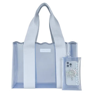 Carolina Blue Crochet Wave Jelly Tote