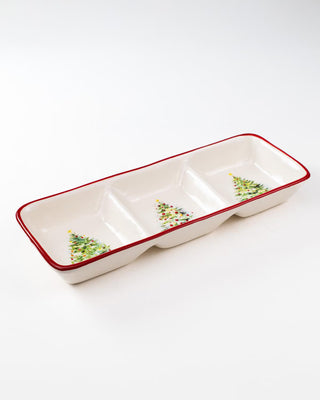 Gloria Tree Divider Platter - White Multi