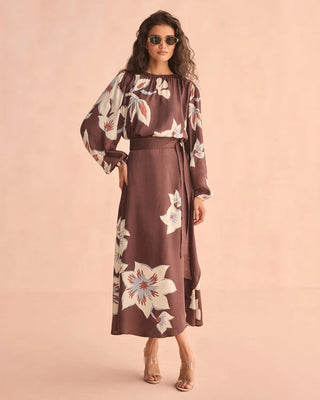 Nalini Wrap Skirt - Adrienne Ganache