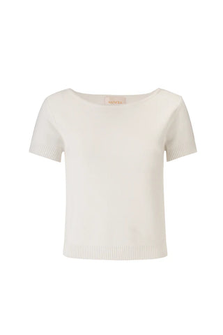 The Emi Knit Tee - White