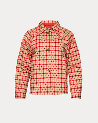 Short Spiffy Trench Lollipop Lattice - Pink/Red/Multi