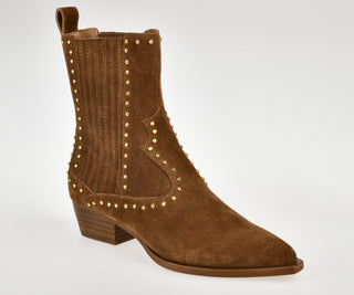 Thomas Stud Boot - Cashew Suede