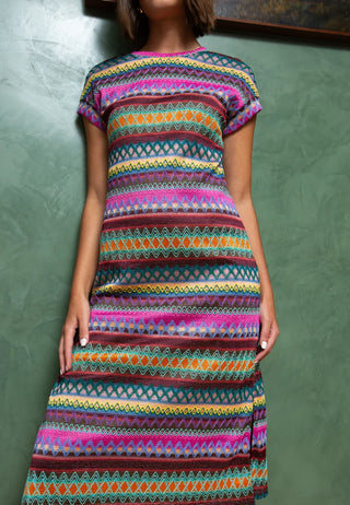Penelope Midi Dress - Multi Mix