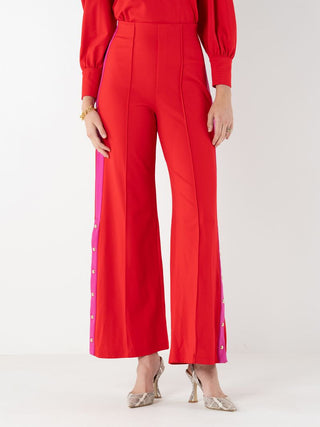 Paisley Pant - High Risk Red