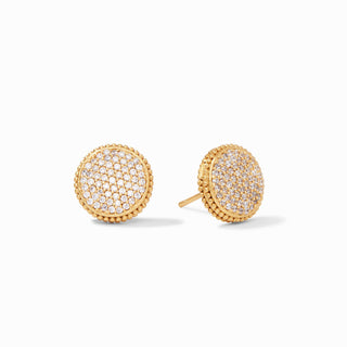 Fleur-de-Lis Pave Stud, Cubic Zirconia