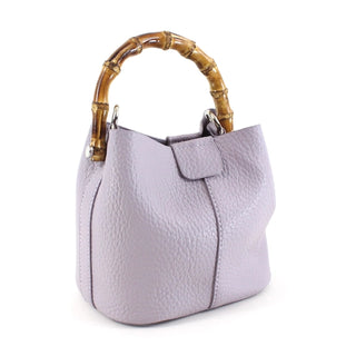 Bamboo Top Handle Crossbody Bag - Lavender