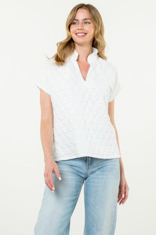 Short Sleeve Textured Top