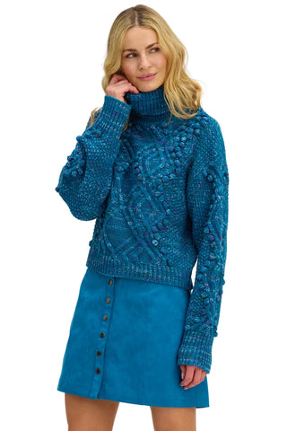 Daphne Sweater-Teal Multi