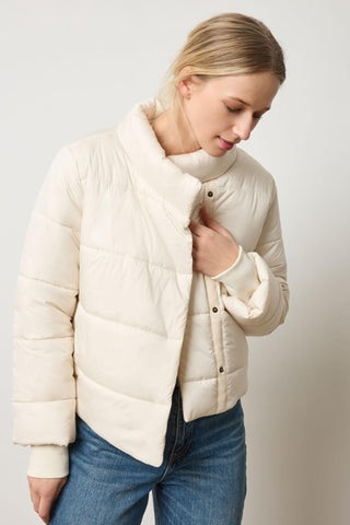 Knit Cuff Jacket - Talc