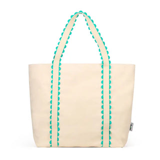 Nantucket Beach Tote - Teal/Natural